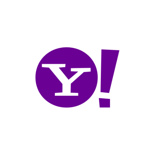 A black background with a purple circle containing a white letter 'Y' and a purple exclamation mark beside it.