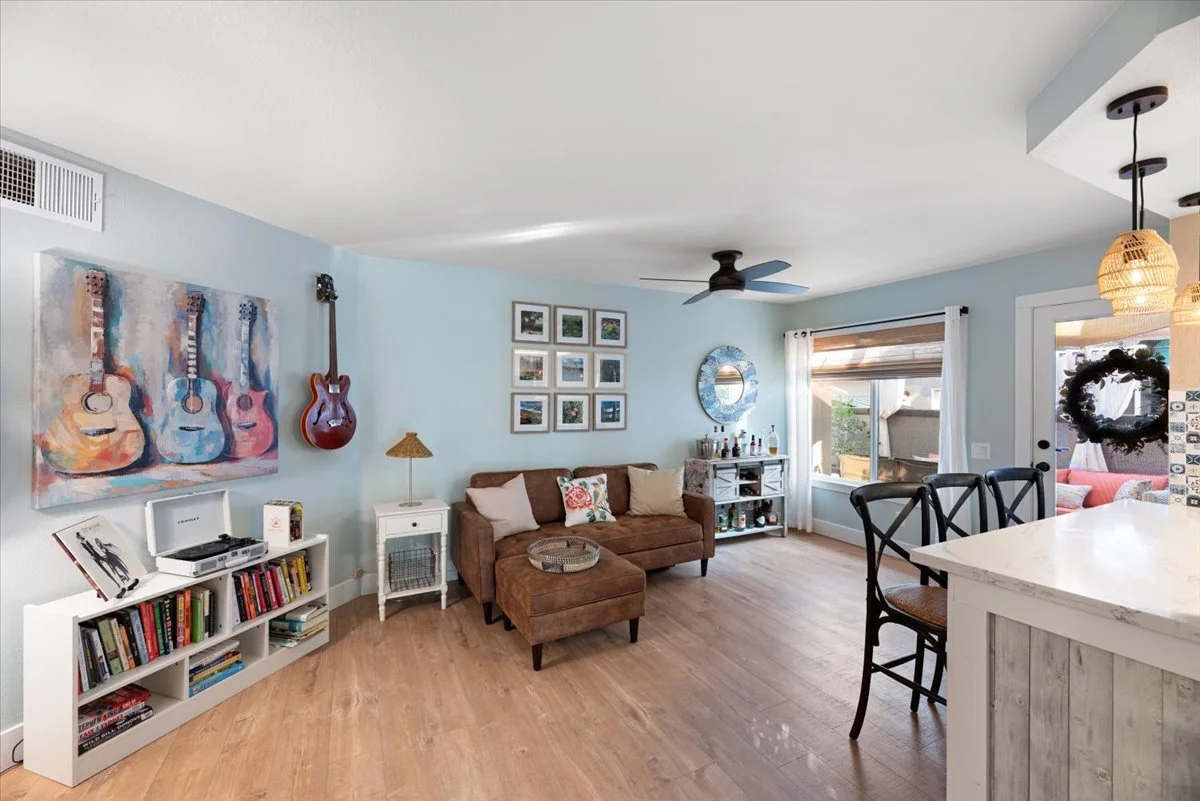 Open concept living room and kitchen real estate photography Ontario CA SoCal Home Photo