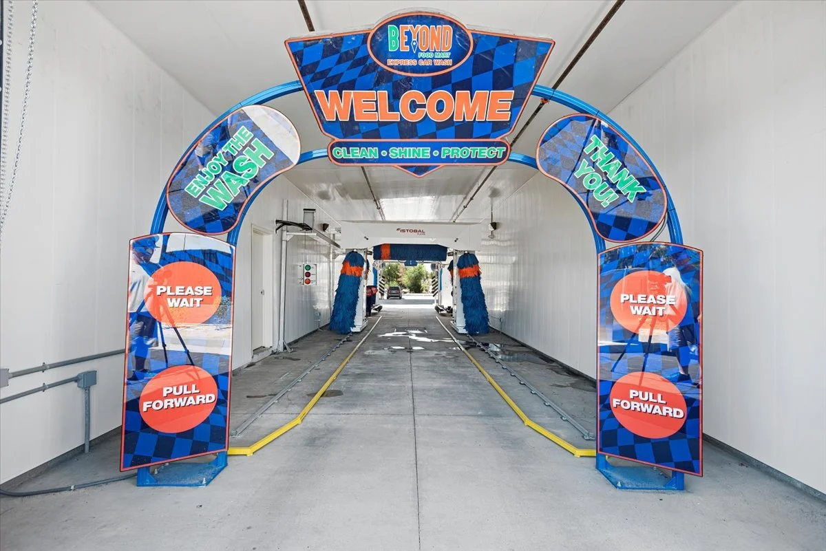 Drive-through car wash commercial photography Inland Empire Southern California