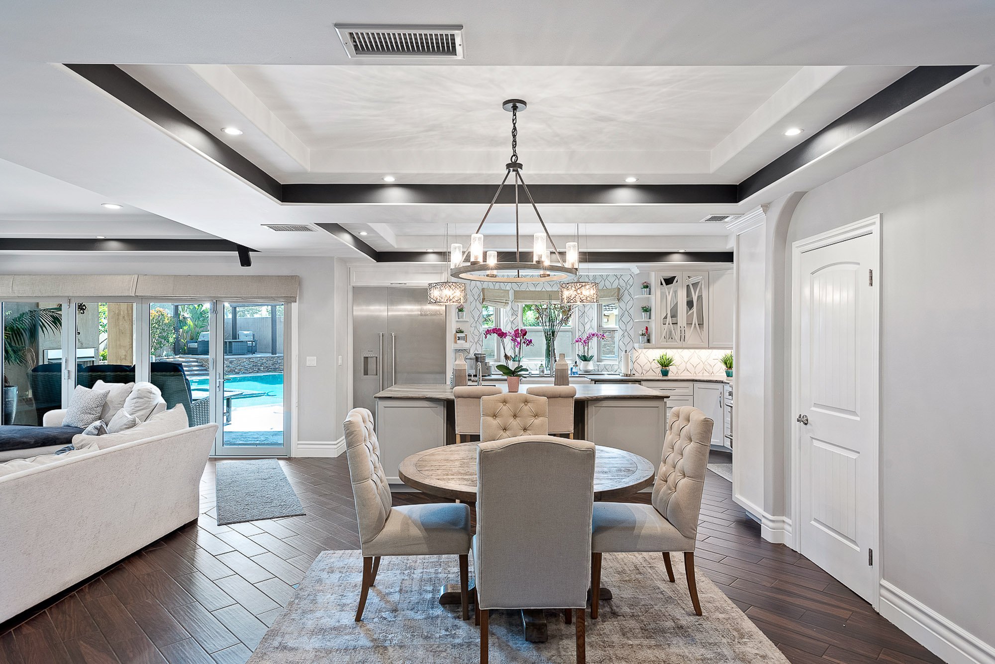 Luxury dining room great room real estate photography Inland Empire