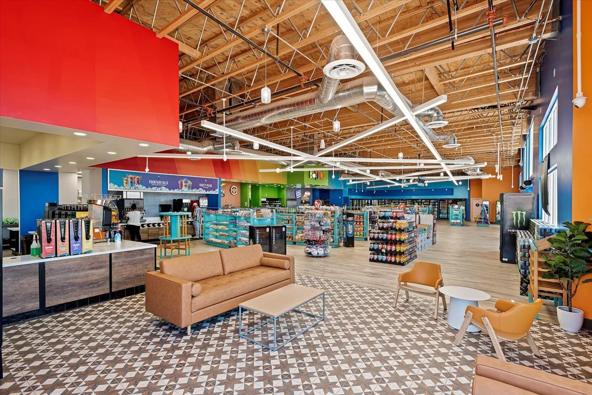Modern convenience retail interior commercial photography Inland Empire