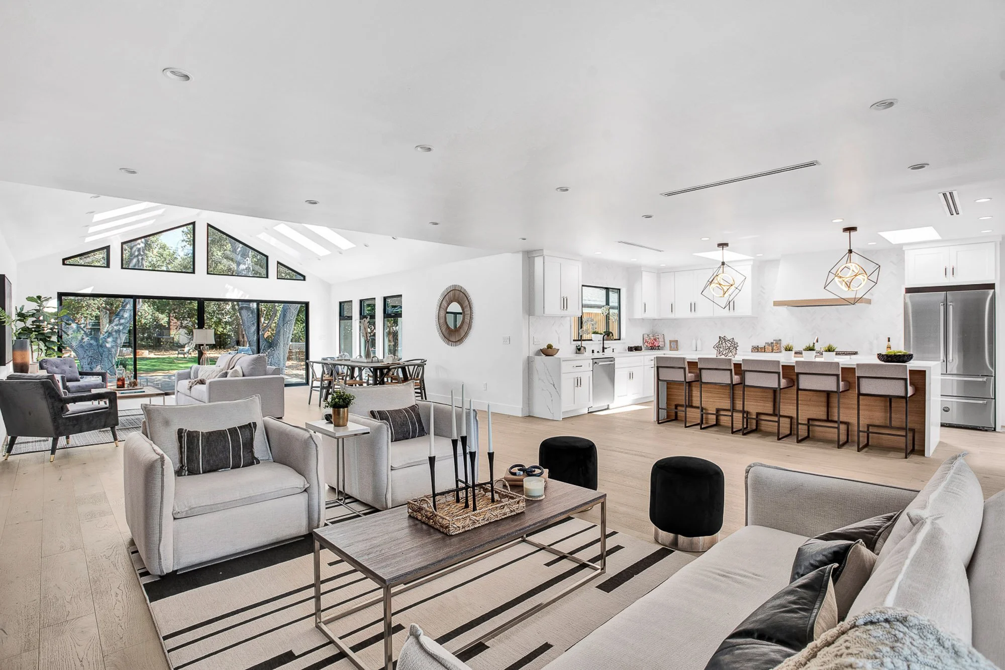 Wide angle great room interior real estate photography Inland Empire SoCal Home Photo