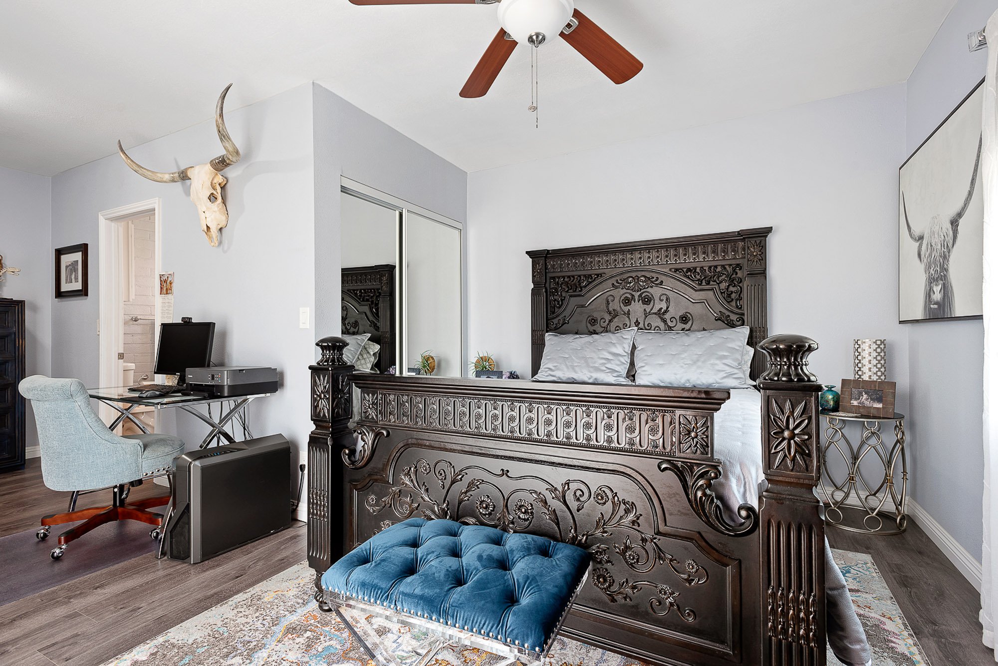 Stylish main suite interior real estate photography Covina CA SoCal Home Photo