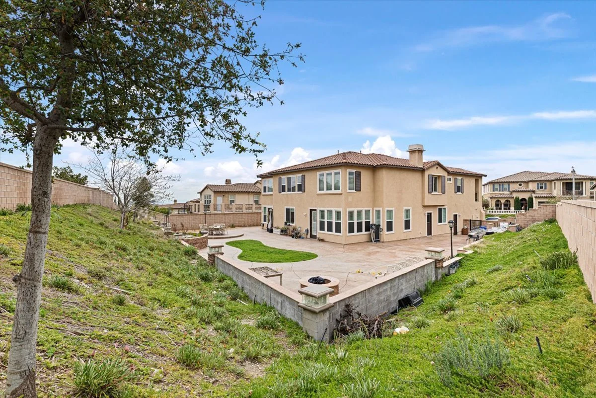 Luxury rear yard hillside real estate photography north Rancho Cucamonga CA SoCal Home Photo