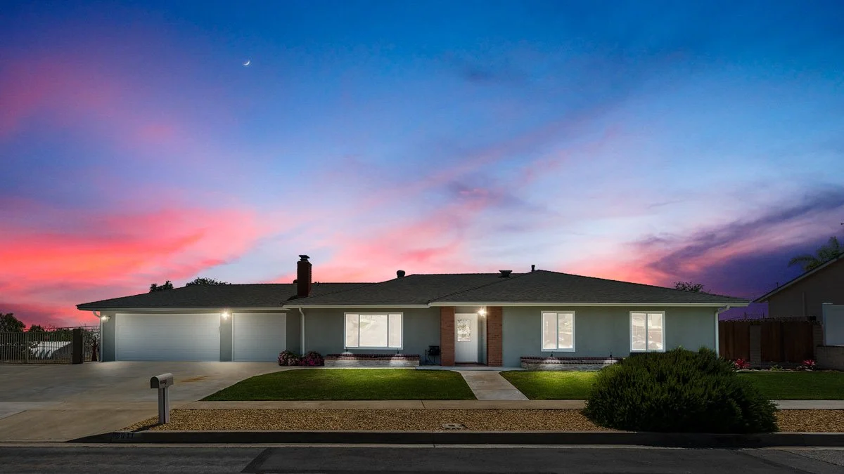 Virtual twilight real estate photography Alta Loma Rancho Cucamonga SoCal Home Photo