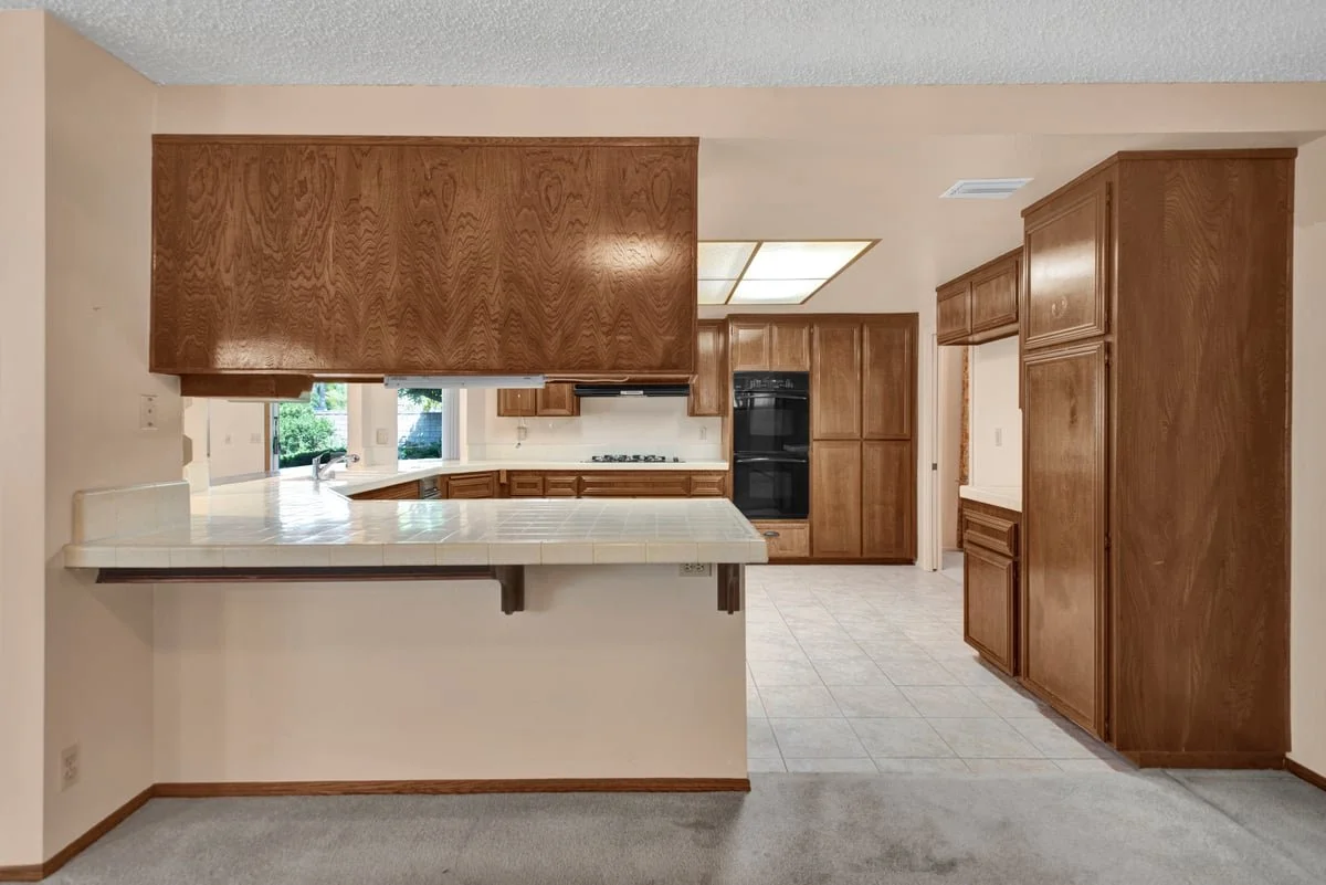 Original unaltered dated kitchen real estate photography Rancho Cucamonga CA SoCal Home Photo