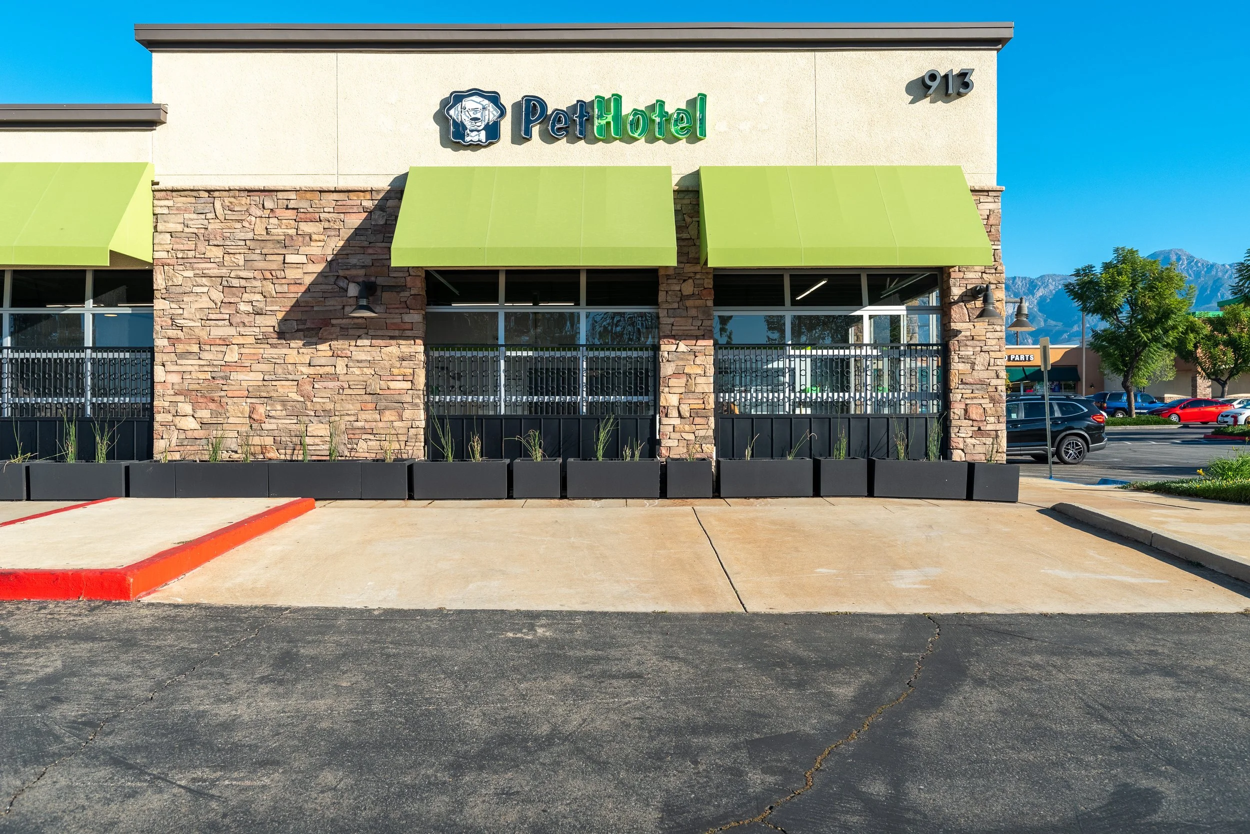 Pet daycare commercial photography business plaza Inland Empire