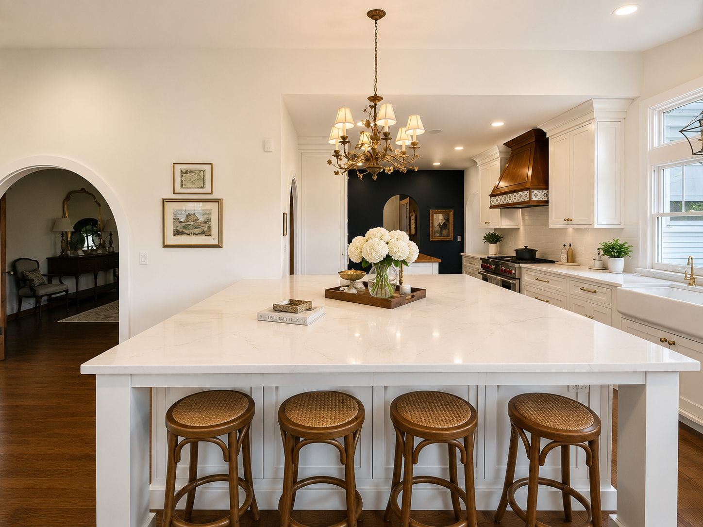 white kitchen island 