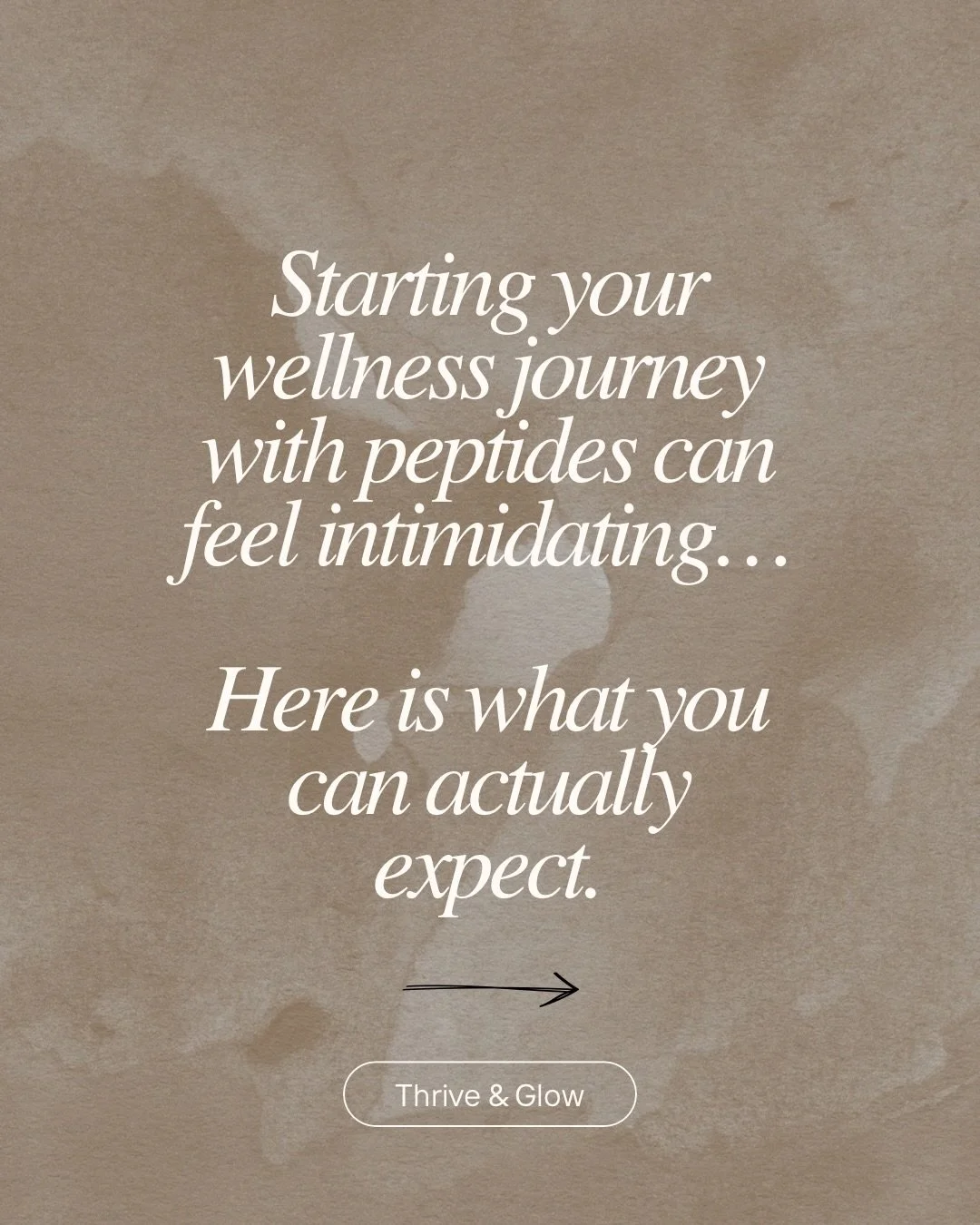 Starting peptides can feel overwhelming when there&rsquo;s so much information online 🤍

The truth? Wellness is not one-size-fits-all, and results don&rsquo;t happen overnight.

Peptides are designed to help support the body at a cellular level, sup
