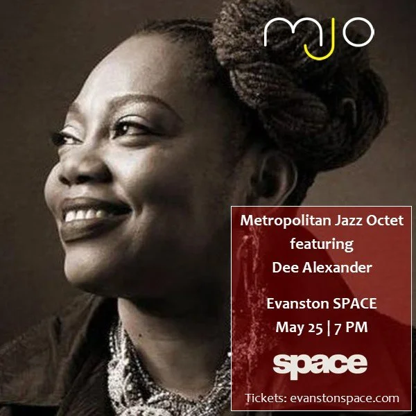 We're back with the incomparable Dee Alexander May 25 at the cozy confines of Evanston SPACE performing selections from our critically acclaimed Billie Holiday tribute album "It's Too Hot For Words" along with brand new material arranged es