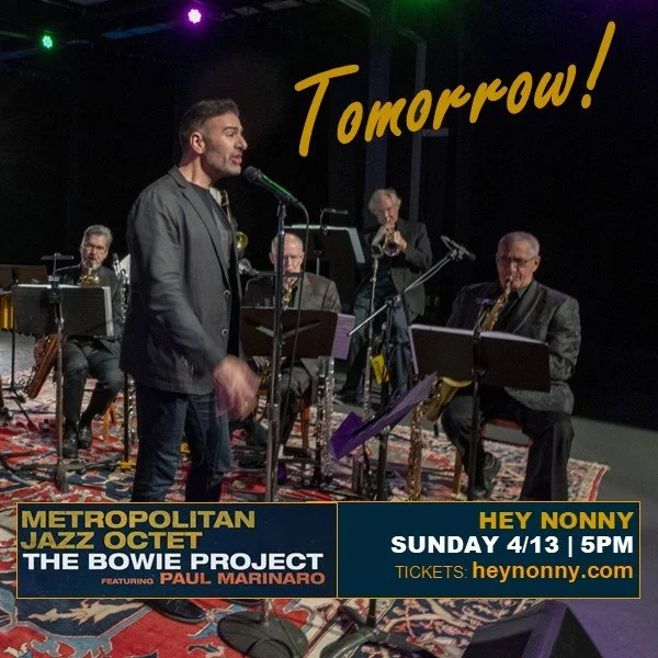 The Bowie Project featuring Paul Marinaro is back TOMORROW at Hey Nonny in Arlington Heights, IL! Good seats are still available via the @heynonnyah bio link.
@paulmarinaro #davidbowie #thebowieproject #thebowieprojectmjo #jazz #jazzclub #livemusic
