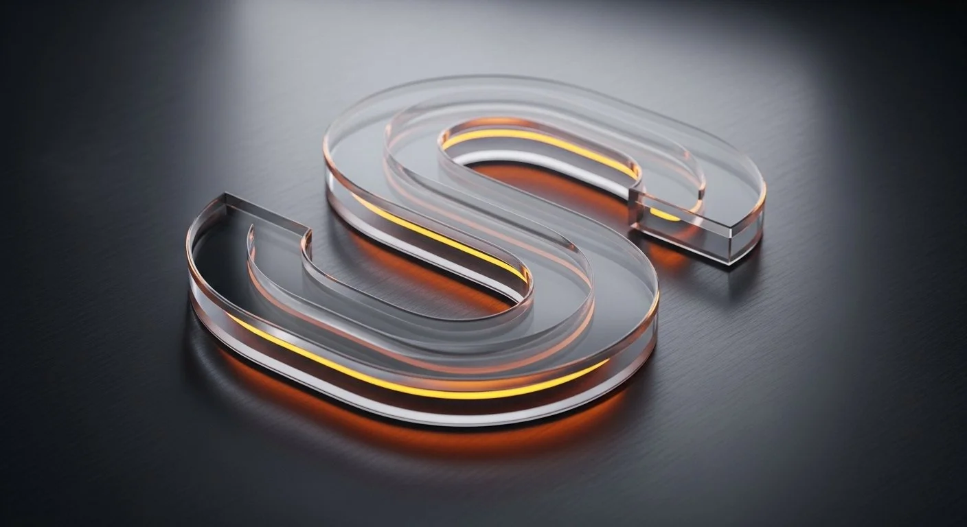 A modern house with a flat roof and large windows is situated on a grassy hillside. In the background, snow-capped mountains stretch across the horizon under a cloudy sky.