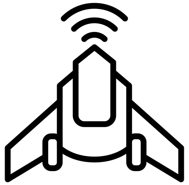 Geometric drawing of an outline square with sections divided by vertical, horizontal, and diagonal lines.