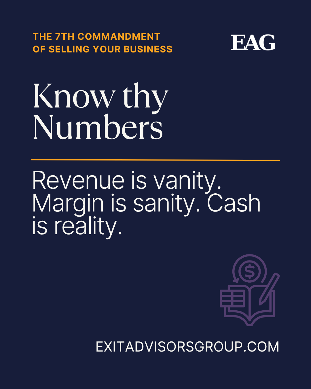 Commandment 7 - Know Your Numbers