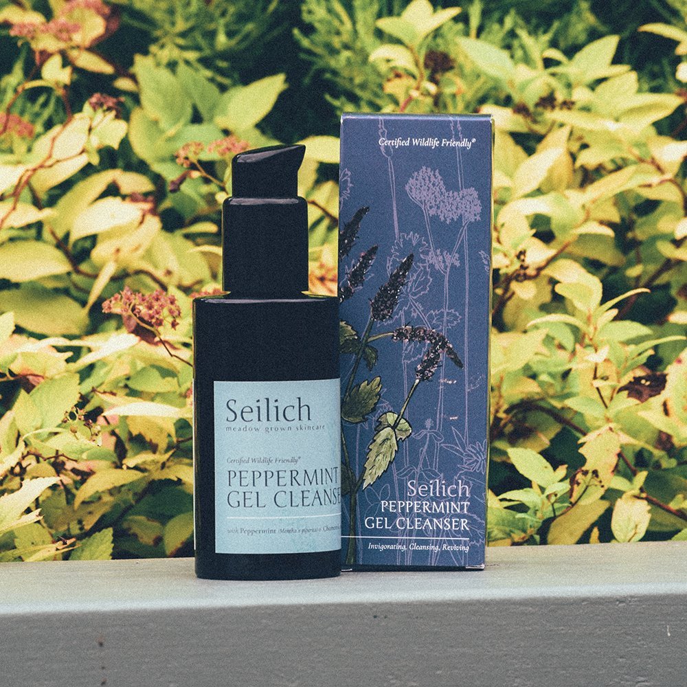 seilich botanicals peppermint cleanser label and box design packaging