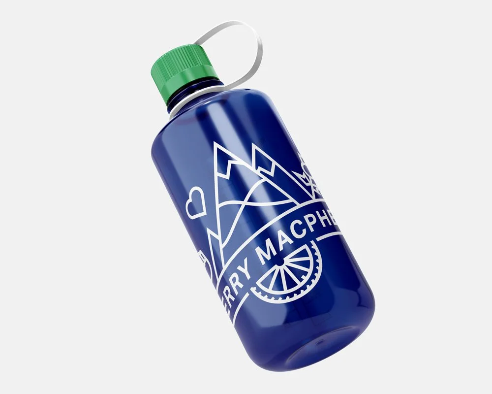 water bottle logo design for athlete cyclist