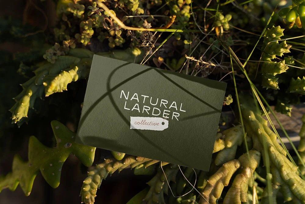 eco business card design for food and drink business