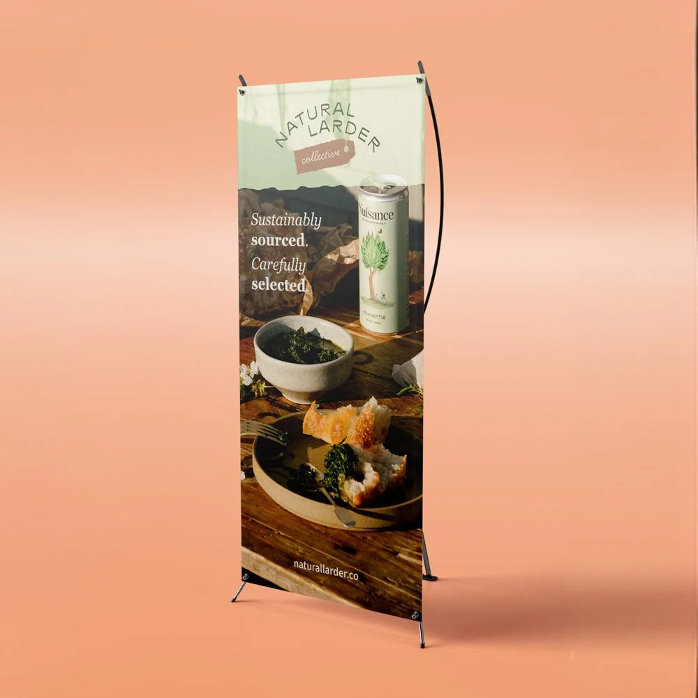 pop up banner design for food and drink company