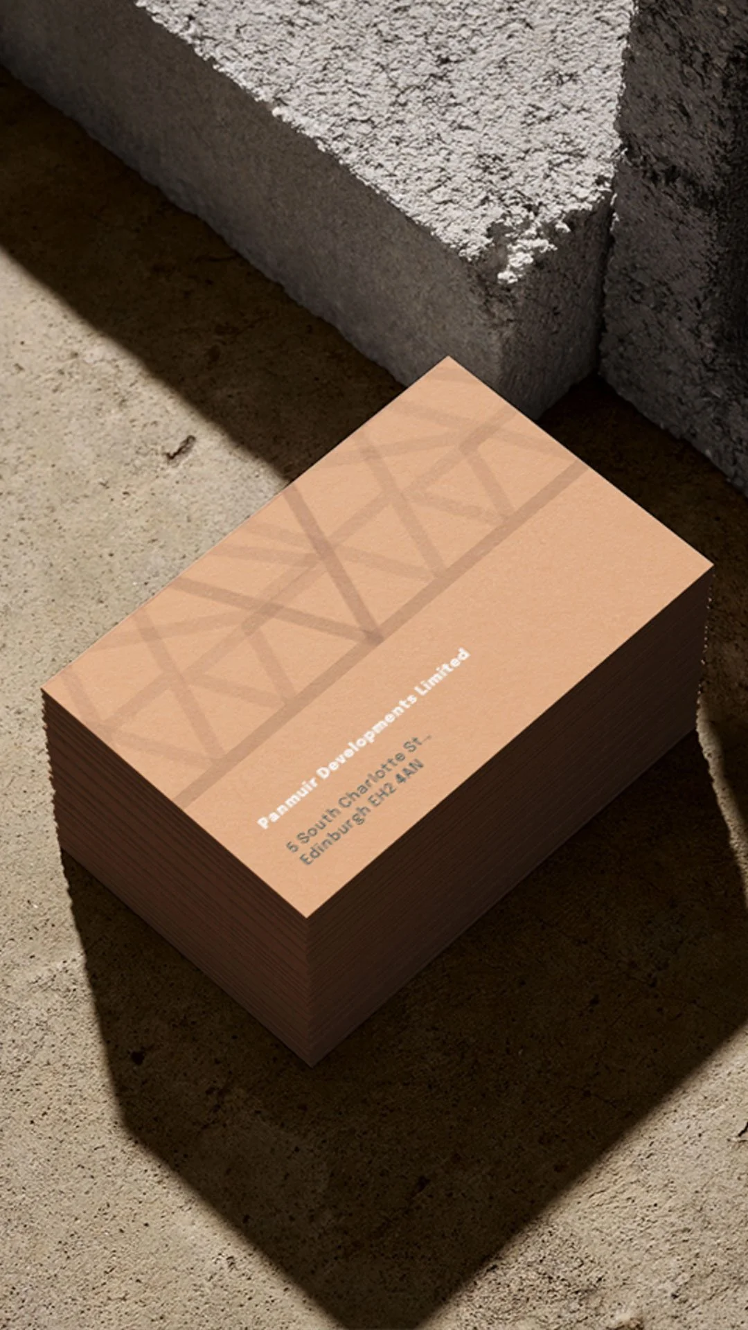 brand identity and business card design for property developers in edinburgh