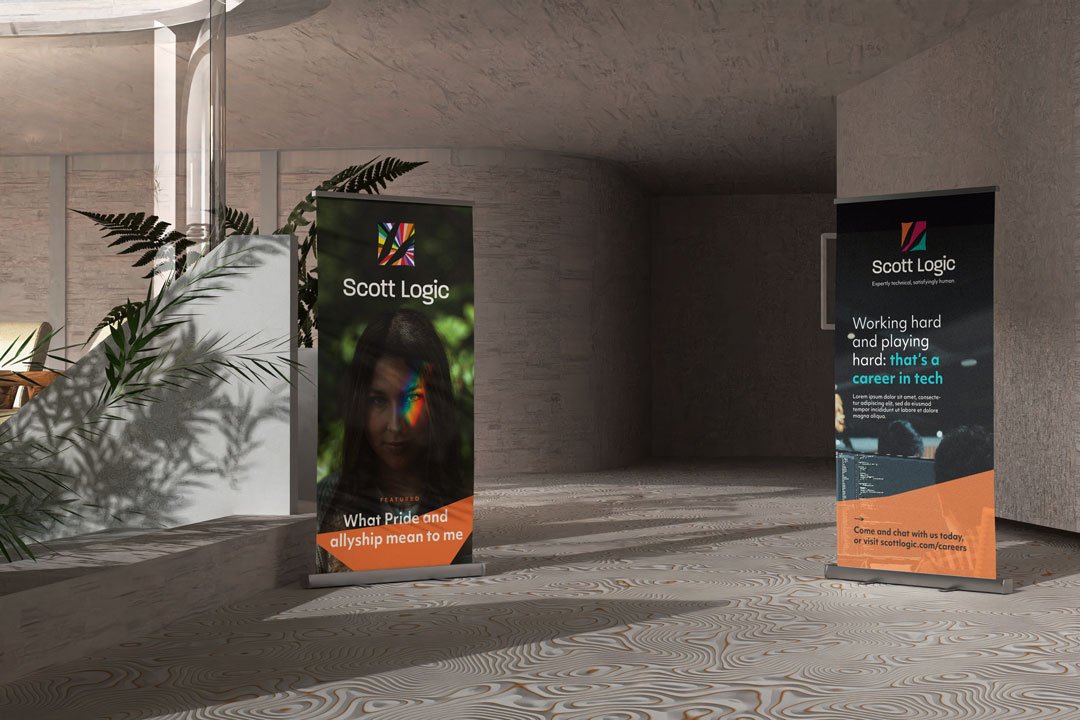 exhibition branding for european technology solutions company scott logic