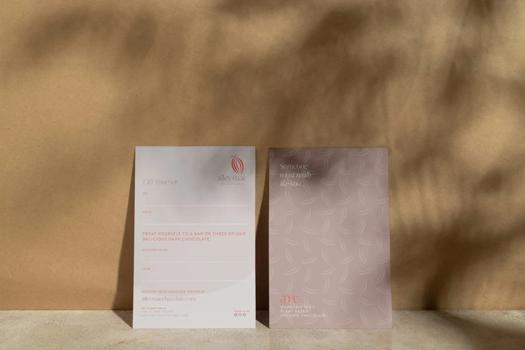 gift voucher design for online and instore chocolate company in scotland