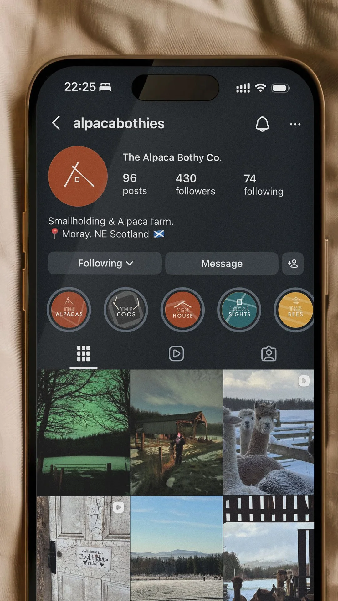 social media asset design for retreat destination accommodation in scotland