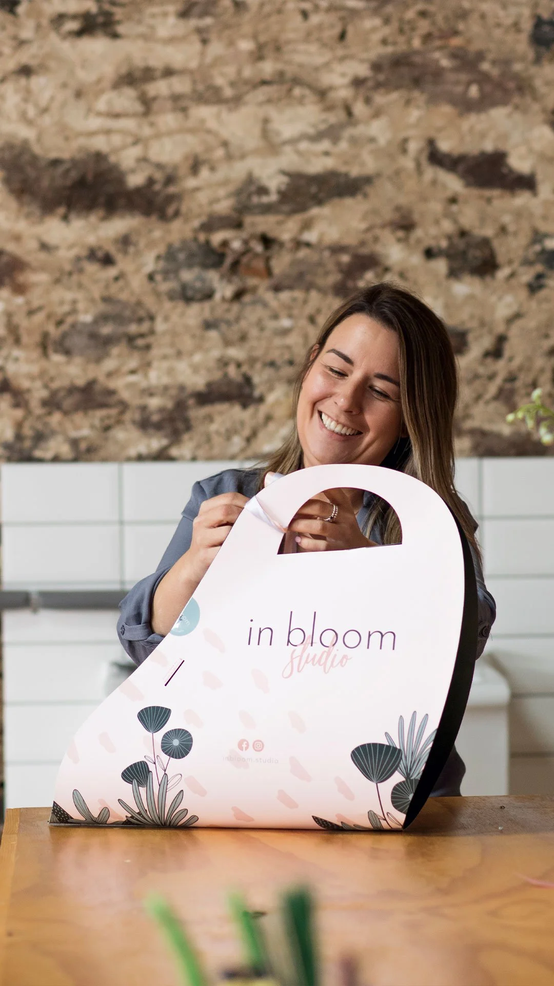brand development for UK florist in store and online flower carrier