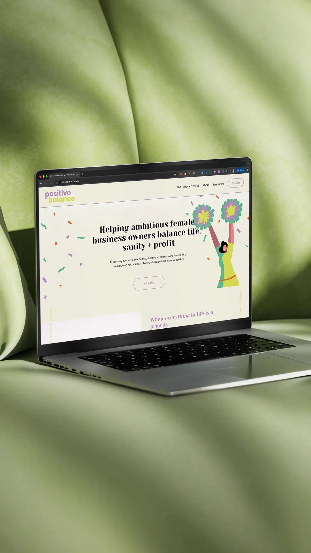 responsive service website design for accountant bookkeeper in edinburgh
