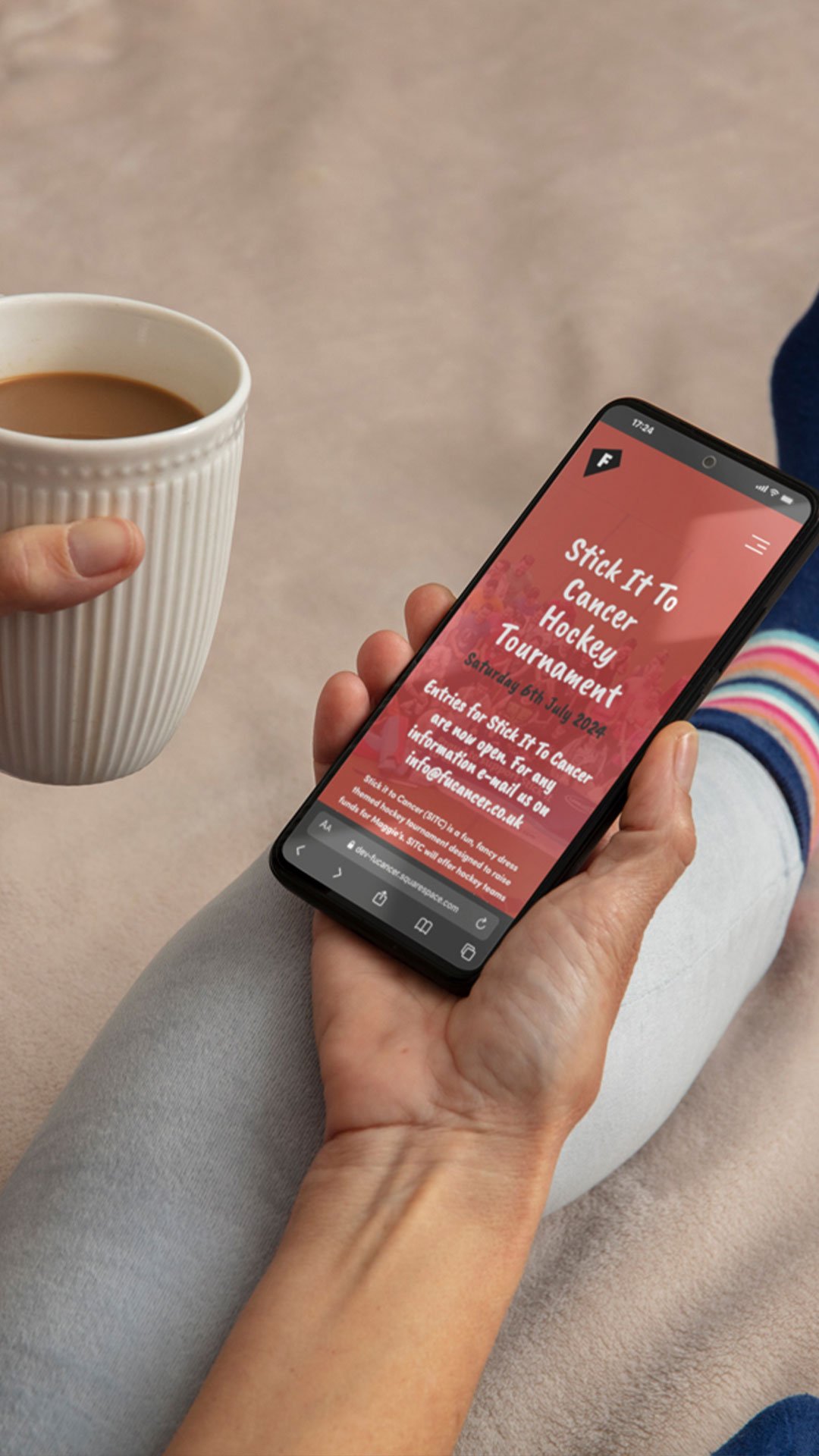 mobile fundraising website for uk cancer charity