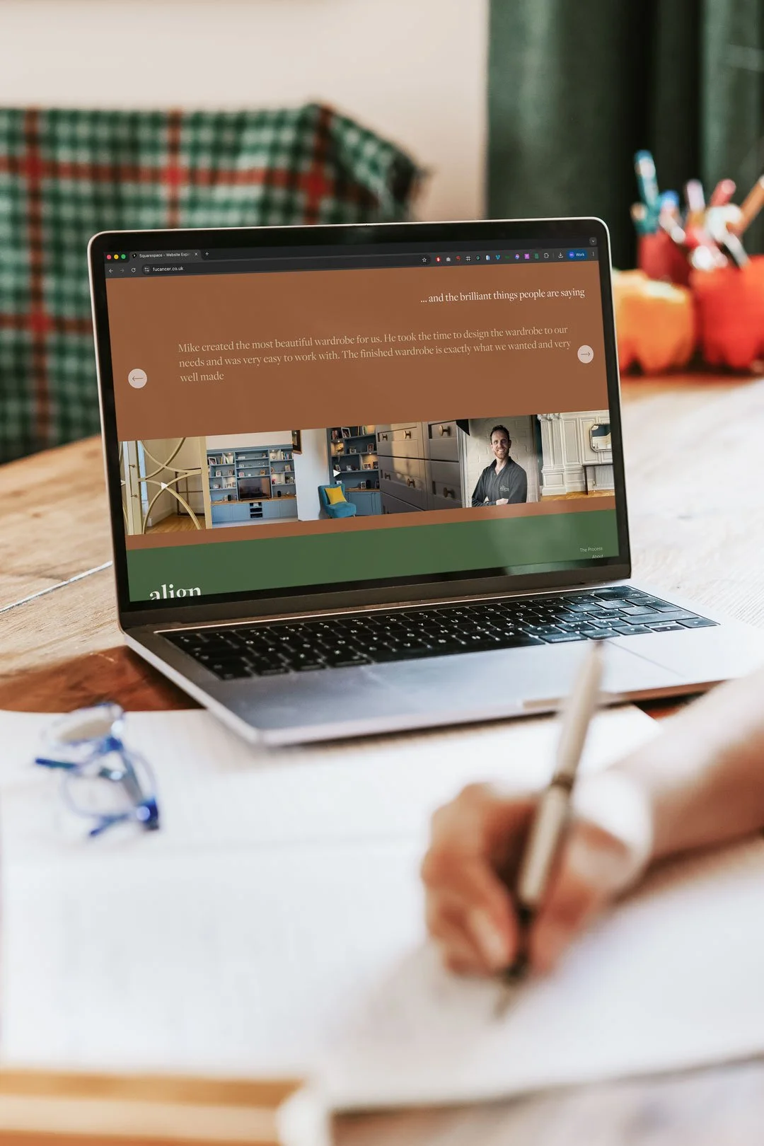 Website for joinery cabinet maker near Edinburgh
