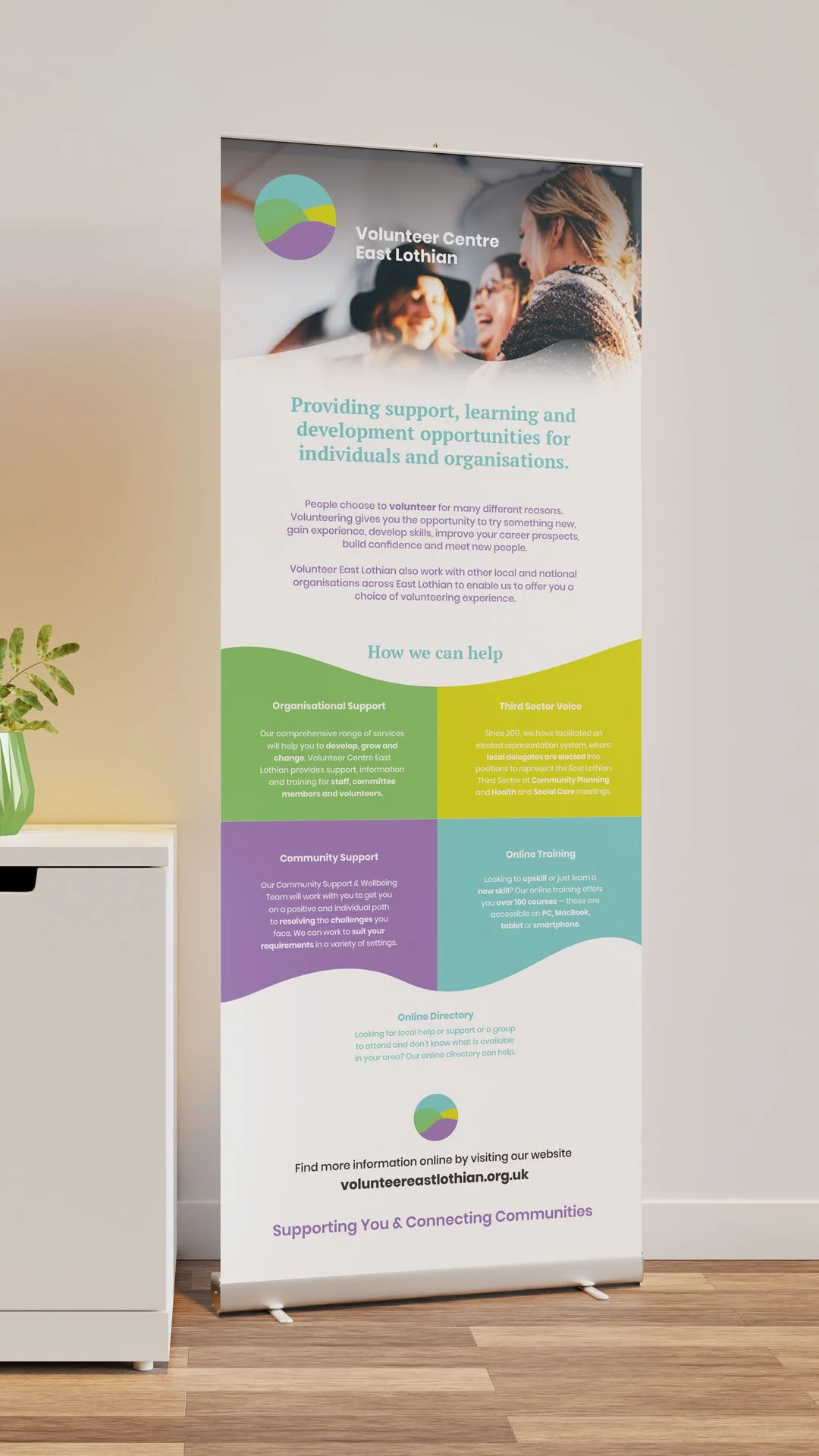 pop up banner design for third sector organisation in scotland