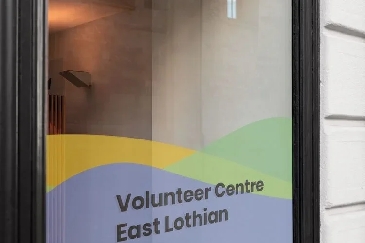 window graphics for third sector organisation in scotland