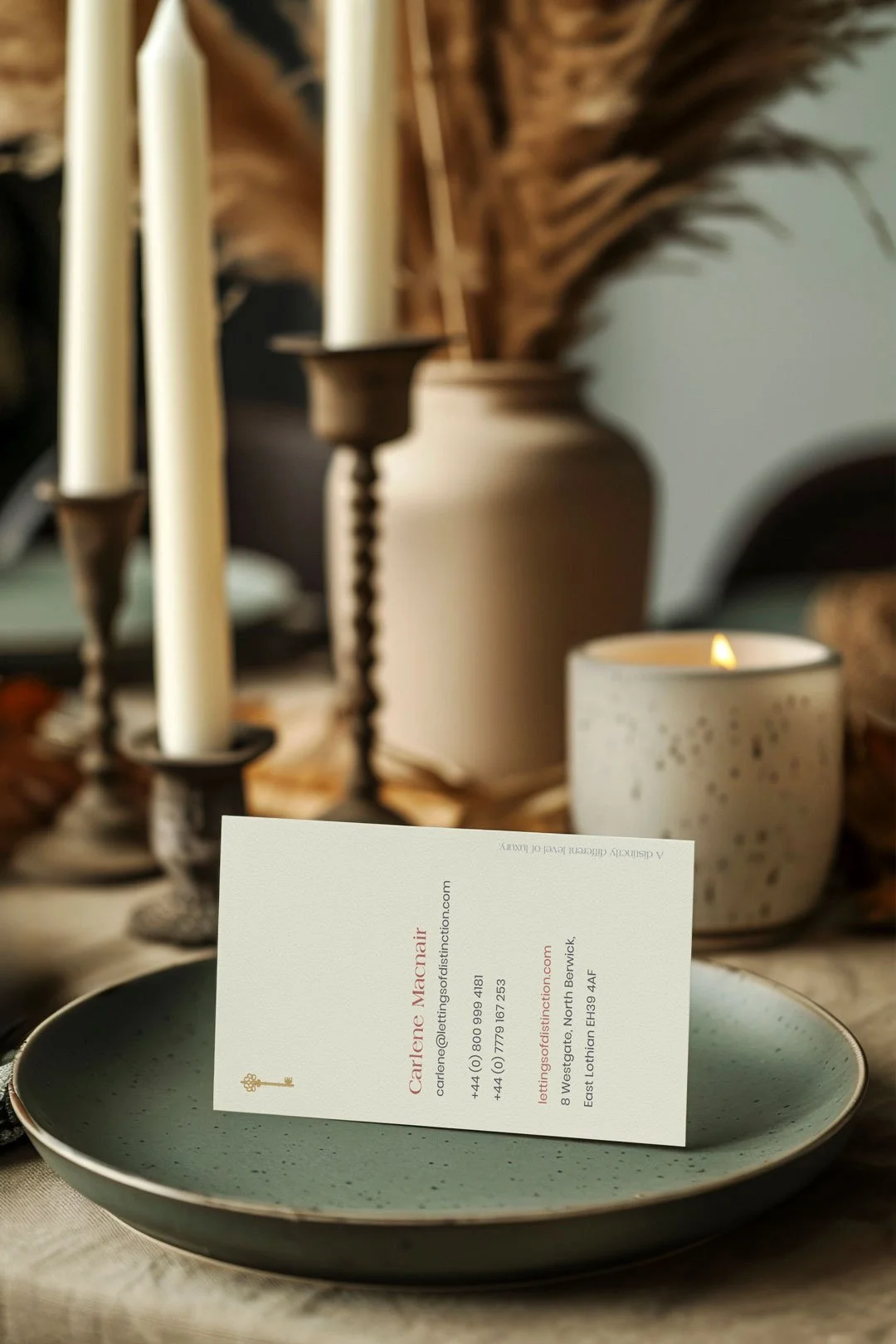 business card design for lettings company in scotland