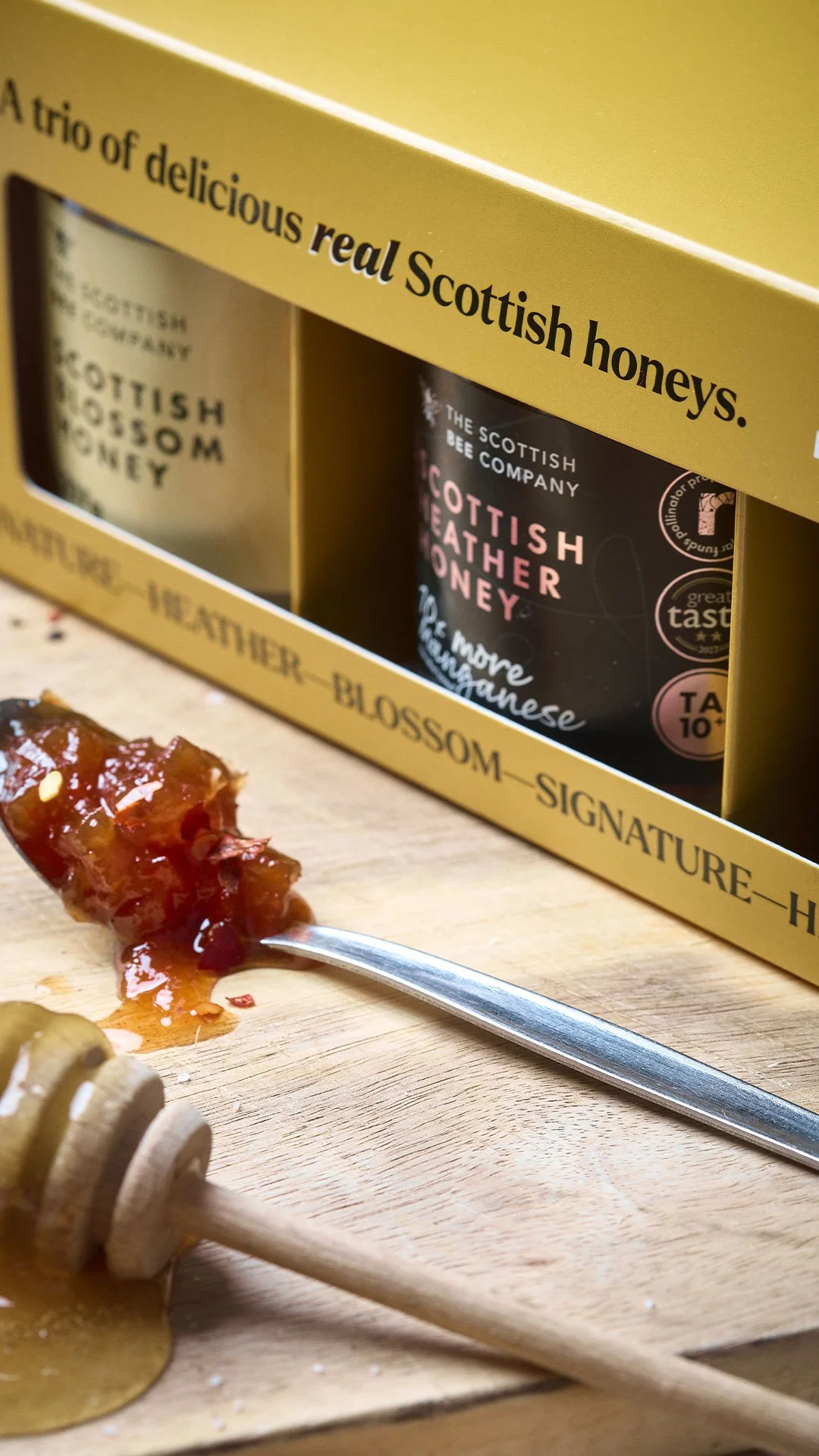minimal gift box branding and packaging design for british honey