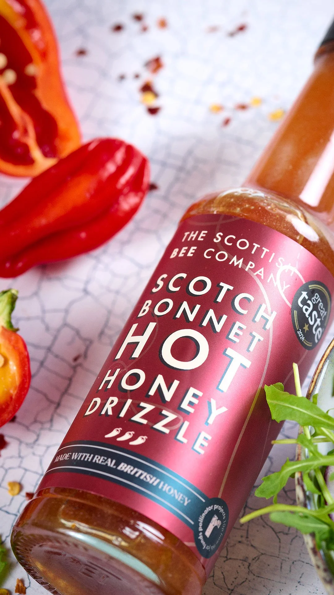 branding and label design for british hot honey producer