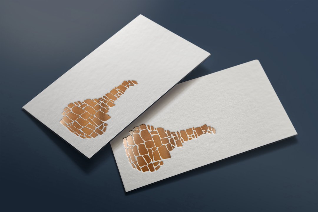 debossed and foiled luxury business cards for copper cairn – whisky tours in scotland