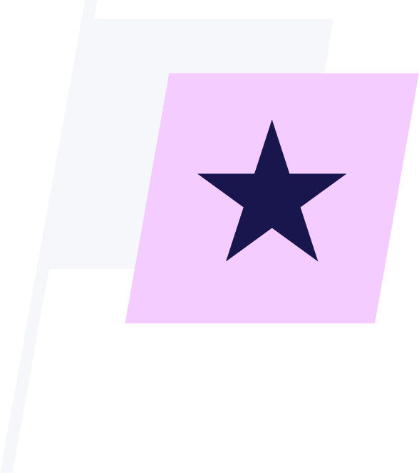 studio creates star flag icon graphic in pink and white