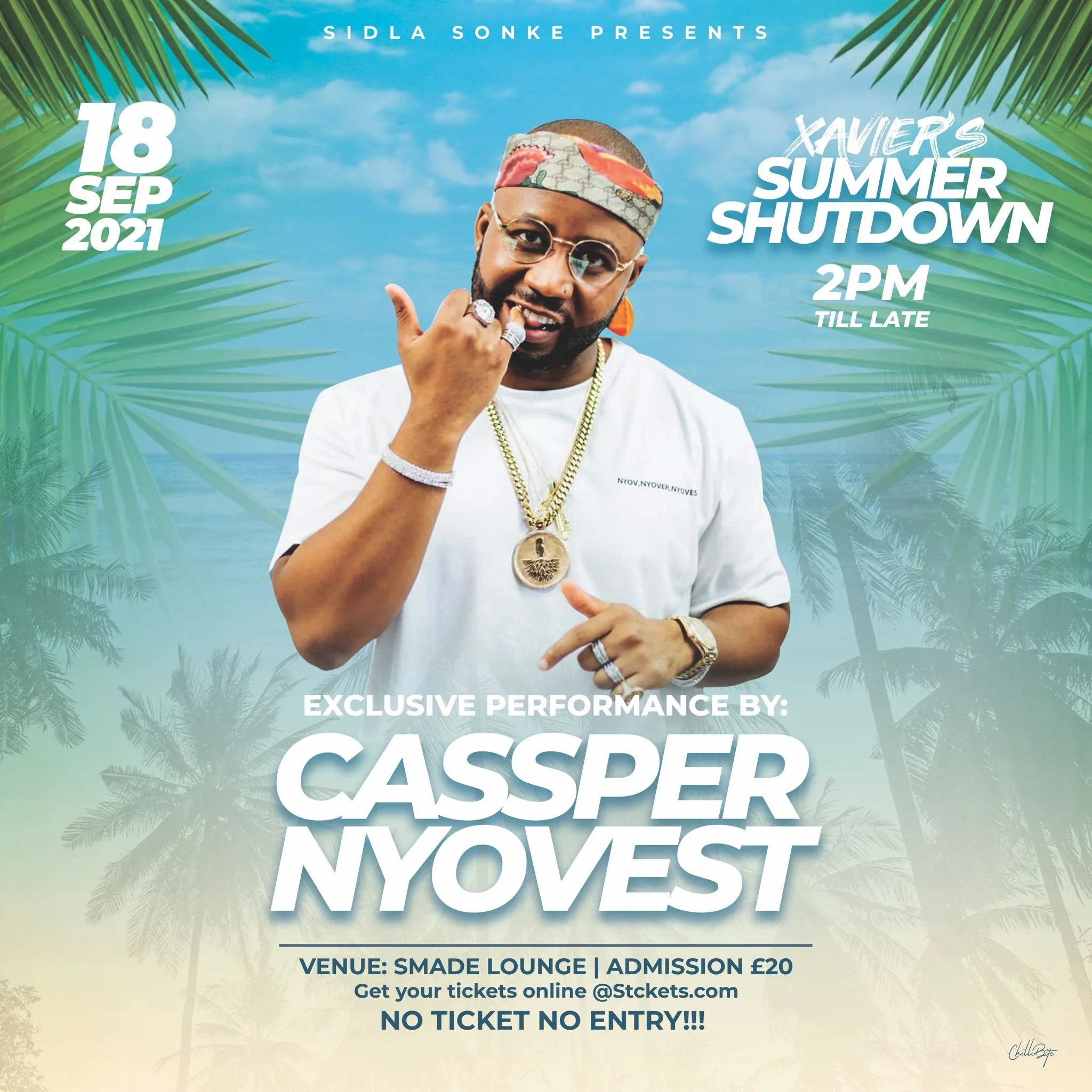 CASSPER NYOVEST - XAVIER SUMMER SHUTDOWN (2021) @ SMADE LOUNGE
