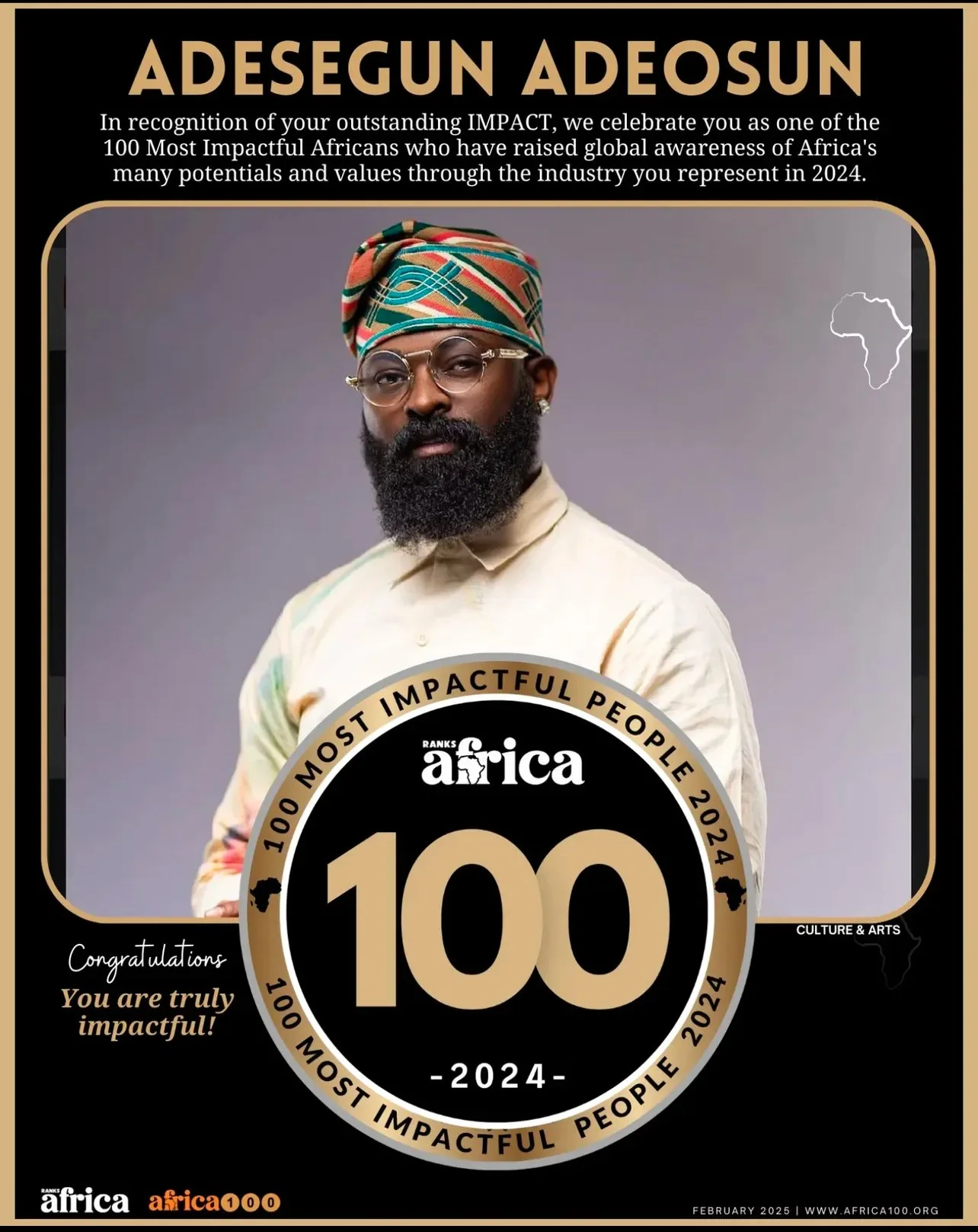 Ranks Africa 100 Most Impactful People 2024