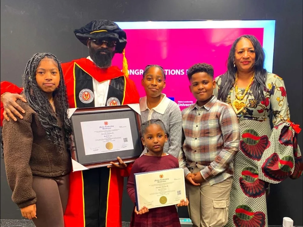 Dr King SMADE receiving honorary doctorate