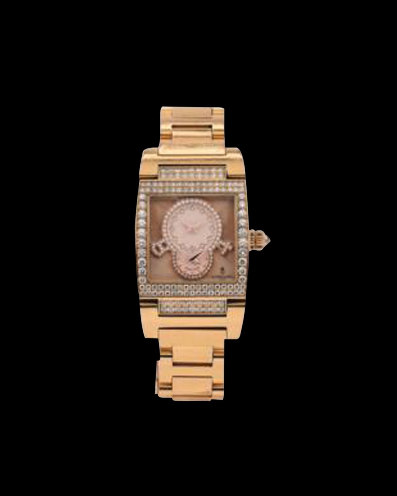 De Grisogono 18K pink gold &amp; Diamond Very fine lady&rsquo;s wristwatch set with 207 diamonds with a pastel pink.