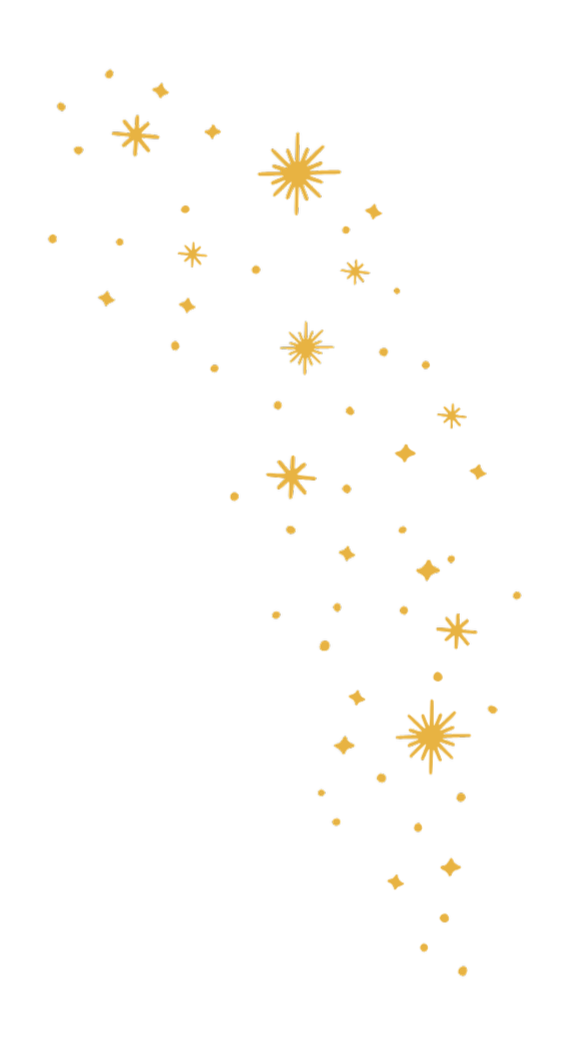 Decorative gold sparkles