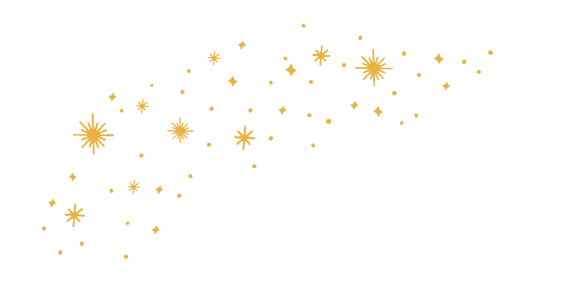 Decorative gold sparkles