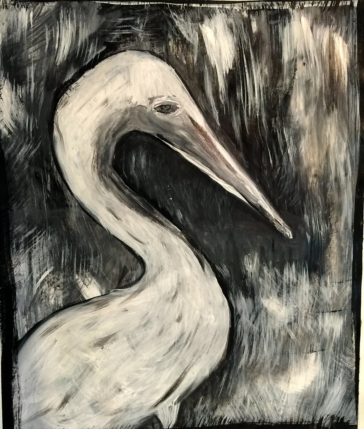 "Beauty" | Acrylic on paper | 18"x24" | 2018