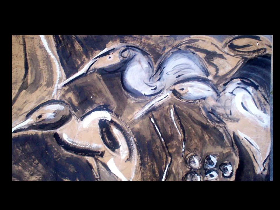 "Home Group" | Acrylic on Paper | 20"x30" | 2021