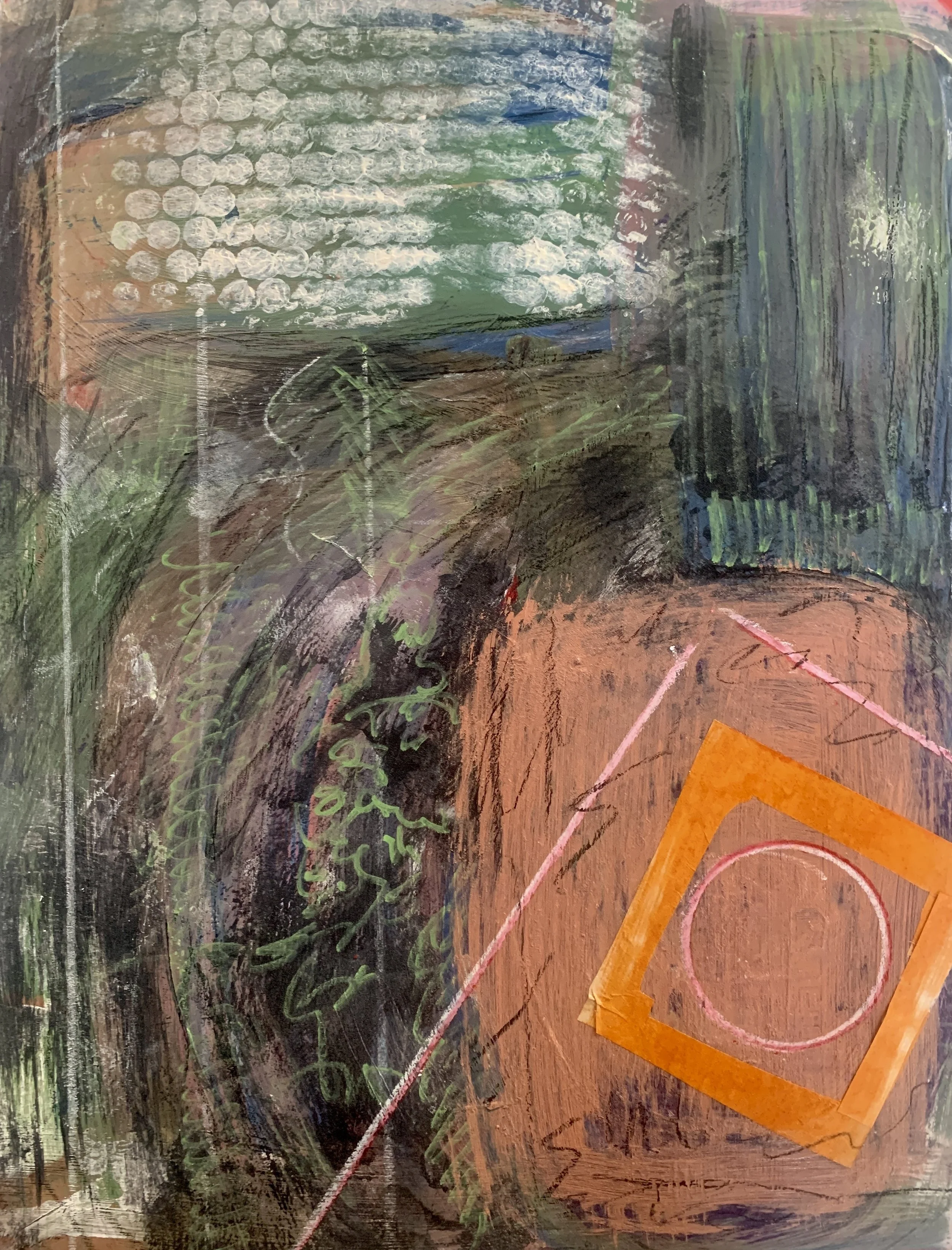 "Behind the Veil" | Acrylic on Canvas | 9"x12" | 2026
