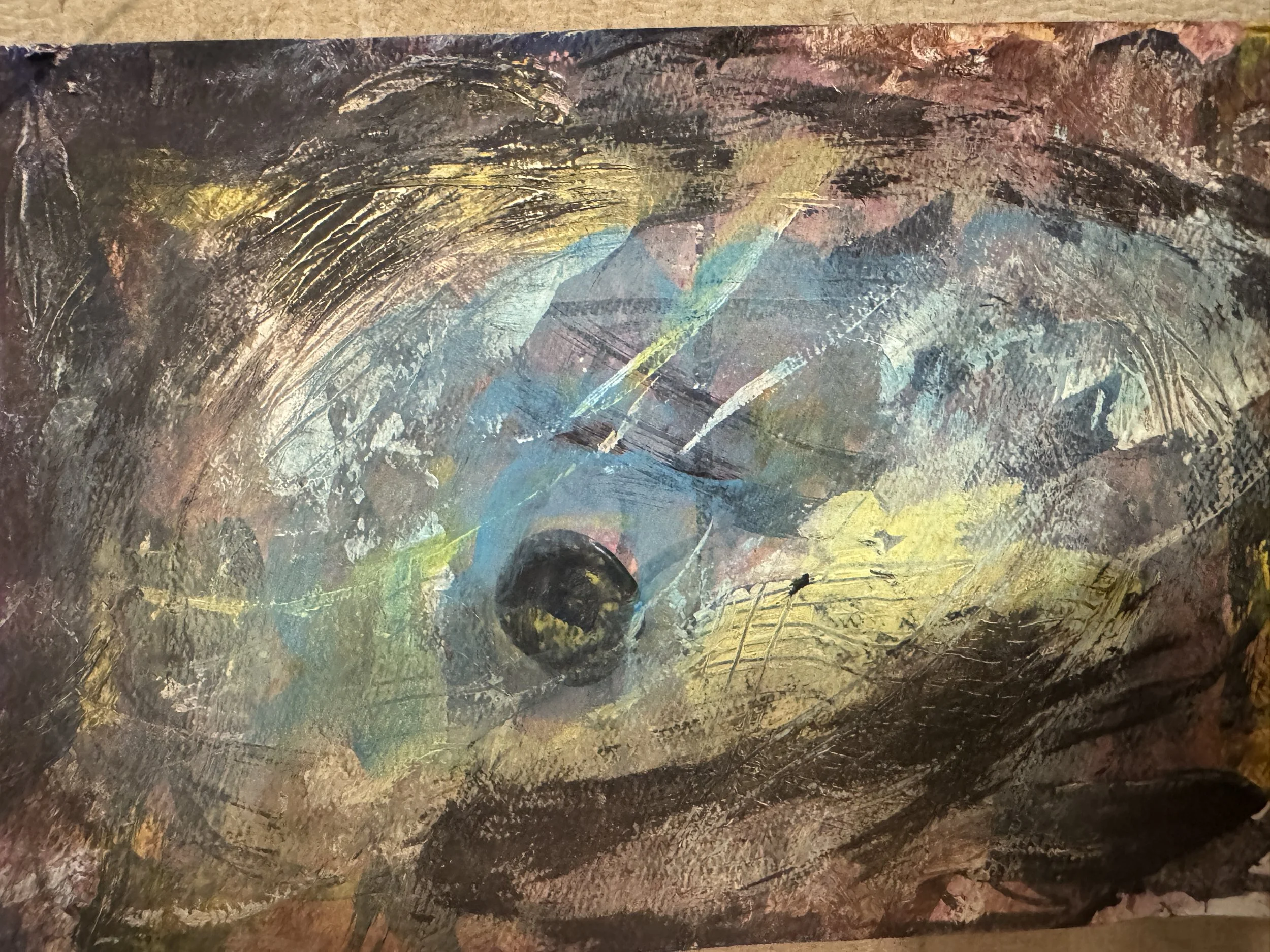 "The Abyss" |  Acrylic on paper | 8"x10" | 2025