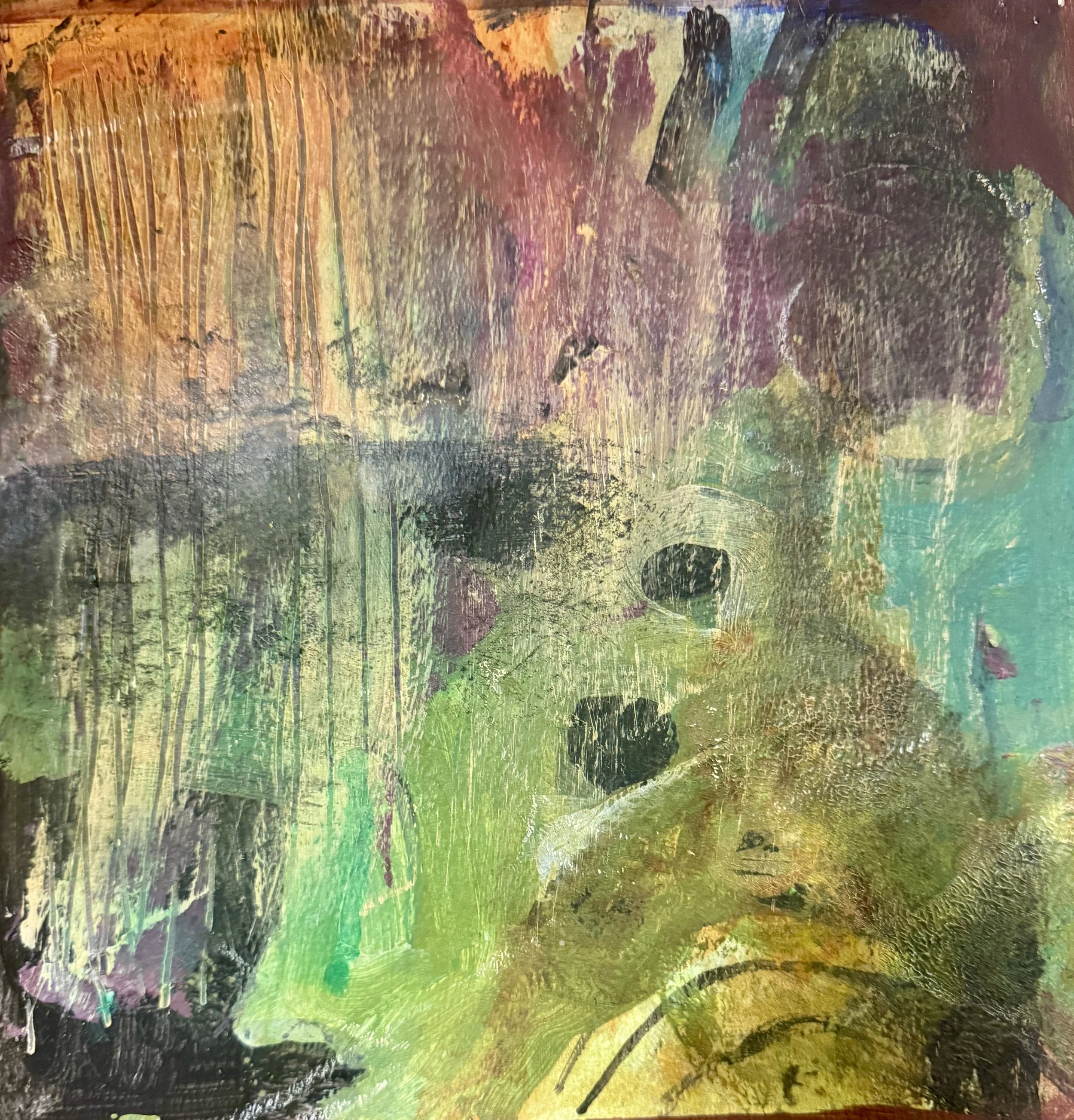 "Emerging" | Acrylic on canvas | 8"x8" | 2026