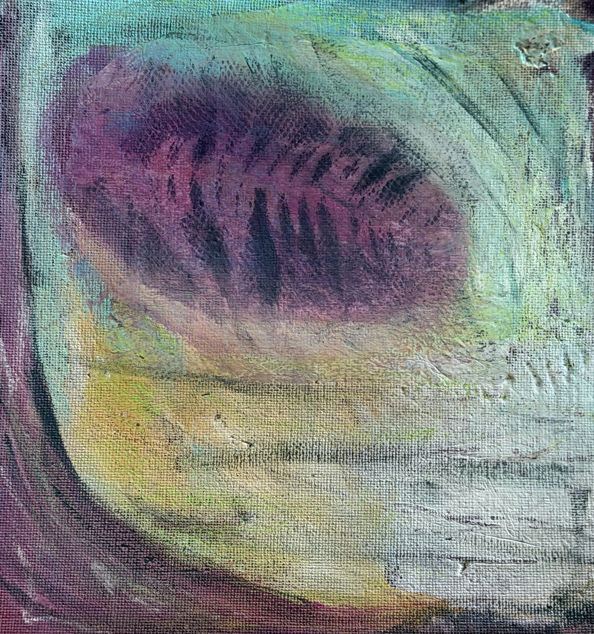 "Falling" | Mixed media | 8"x8" | 2026