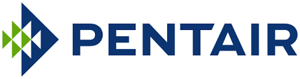 Pentair logo with blue text and green, white, and blue geometric symbol.